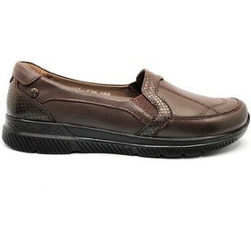 Resim Forelli Dilmen Hakiki Deri Ortopedik Comfort Kadın Casual Ayakkabı Taba 