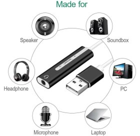Resim Ancheyn 7.1 USB Harici Stereo Ses Kartı 3.5mm Çevirici Dönüştürücü Ses Kartı 5072 