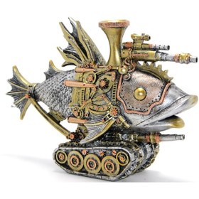 Resim Steampunk Polyester Tasarım Balık Figürü 
