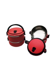 Resim Koyu Pembe 2li Sefer Tası Saklama Kabı 1.2lt 5224 