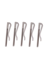 Resim Geeroyoo 5 Adet Gümüş Rengi 80mm Elektroplated Çelik Para Klasması - Paslanmaz, Dayanıklı, Deri Cüzdanlar İçin Uyumlu, Nakit Tutucu Vidalama Parçası 