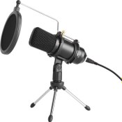 Resim MIC-300 (BM-800) Stand ve Pop Filtreli Profesyonel Youtuber Mikrofonu Jwin