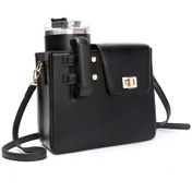 Resim Unisex Taşınabilir İçeçek Termos Gözlü Postacı Çantası Siyah 