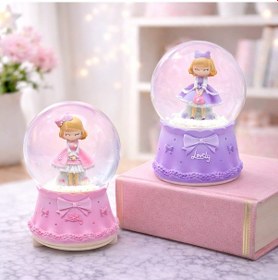Resim Orta Boy Işıklı Ve Müzikli Prenses Figürlü Kar Küresi 