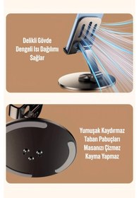 Resim Yüksek Kalite Metal Katlanabilir 360 Dönen Ayarlı Telefon Tutucu Masaüstü Telefon Tablet Standı S013 