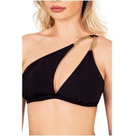 Resim Endeep Kadın Zincir Aksesuarlı Siyah Bikini Takımı 