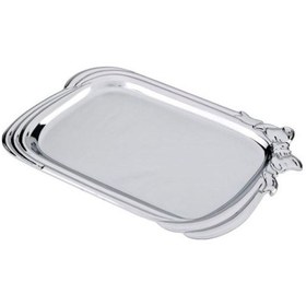 Resim Metal Sunum 2 Li Küçük Tepsi 26x18cm Metal 