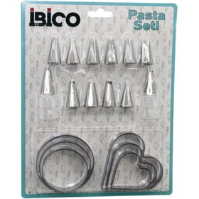 Resim Go İthalat 20PCS PASTA SÜSLEME SETİ= 12 KURABİYE KALIP=3-KALP - 3-YUVARLAK 2-UÇ TUTUCU PLS.ADAPTÖR 