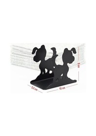 Resim Peçetelik, Siyah Peçetelik, Metal Peçetelik, Köpekli Peçetelik, Sofra Peçetelik, Mutfak Peçetelik Siyah 