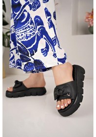 Resim Nesil Shoes Dvm 6600 Siyah Masaj Tabanlı Kadın Terlik-Siyah 