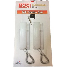 Resim Boçi Bt102 Adaptörlü Ikili Telefon Seti N11.652 