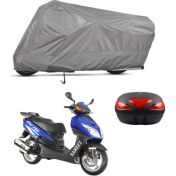 Resim Teksin Ramzey Star 125 L Arka Çanta Uyumlu Motosiklet Brandasısı 