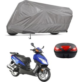 Resim Teksin Ramzey Star 125 L Arka Çanta Uyumlu Motosiklet Brandasısı 