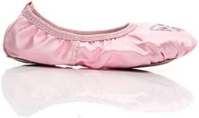 Resim GALPADA Çocuklar Için 27 Numara Bale Pratik Ayakkabıları Streç Saten Yoga Nakışlı Payetler 