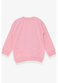 Resim Breeze Kız Çocuk Sweatshirt Hayvancık Baskılı 1.5-5 Yaş, Pudra 