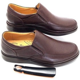 Resim Derilax Büyük Numara Ortopedik Hakiki Deri Kahve Rengi Erkek Ayakkabı Kahve 