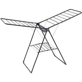 Resim Aruat Comfort Kalın Borulu Kurutmalık, Katlanabilir Çamaşır Kurutma Askılığı, Çok Amaçlı Ev Tipi Açık Gri 