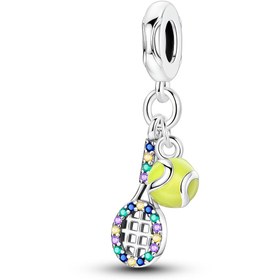 Resim 1 Adet Tenis Raketi & Topu Charm Boncuk - Sarı Tenis Toplu DIY Yılan Zincir Bileklikler, Kolye Yapımı için Tenis Temalı Takı - Kadınlar için Tenis Sever Hediye (1 Charm), Tenis Aksesuarları, Eğlenceli Tasarım, Detaylı İşçilik, Spor Tutkunları 