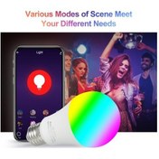 Resim Moly Yunboo Akıllı Wifi Led Ampul E27 9w - Rgb+3000k-6000k Renk Seçimi, Ses Ve Uydu Kontrolü, Beyaz Rsh-wb011 