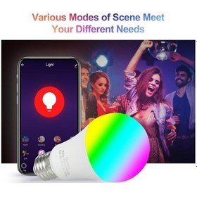 Resim Moly Yunboo Akıllı Wifi Led Ampul E27 9w - Rgb+3000k-6000k Renk Seçimi, Ses Ve Uydu Kontrolü, Beyaz Rsh-wb011 