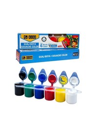 Resim 6 Renk Guaj Boya Mydido 25x35 Cm Telli Spralli Resim Defteri Palet Resim Fırçası 15 Yaprak Guajboya Resim Defteri Çok Renkli 