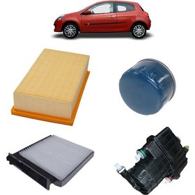 Resim Renault Clio 3 1.5 dCi Filtre Yağ Bakım Seti 2005-2012 4Lü KİT1039B 
