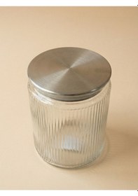 Resim Leelahome Metal Vakum Kapaklı Cam Saklama Kabı 1000 Ml Şeffaf 