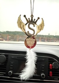 Resim Mony Tasarım Melek Kanatlı Taşlı Araba Hediye Dikiz Aynası Süsü Pleksi 