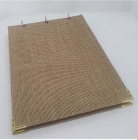 Resim Yapışkanlı Nostaljik Fotoğraf Albümü Jüt Kumaş Kapak Özel Tasarım 