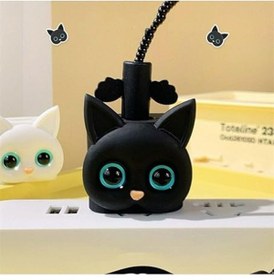 Resim Sevimle Store Kedi Şarj Kılıfı, Şarj Kablosu Örme Aparatı, Toparlayıcı, Kablo Koruyucu iPhone 18W/20W ile uyumlu 