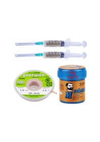 Resim Mechnc Krem Lehim Sıvı Lehim Mechanc Solder Paste 42gr 138c Lehim Emme Temizleme Teli 1,5mm 