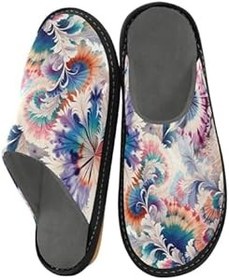 Resim ODAWA Erkek Bulanık Terlik Uçan Arılar ve Honeycomb06 Yatak Odası Rahat Kış Sıcak Ayakkabı Terlik Çiftler için 