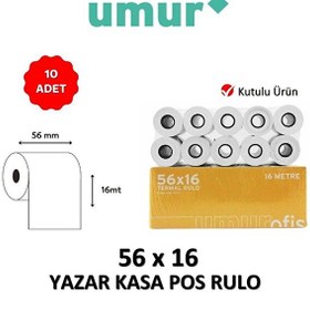 Resim Umur Yazar Kasa Pos Rulosu 56MM x 16M - 10 Adet - Kutulu 