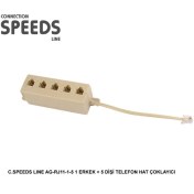 Resim C.Speeds Lıne Ag-Rj11-1-5 1 Erkek + 5 Dişi Telefon Hat Çoklayıcı 
