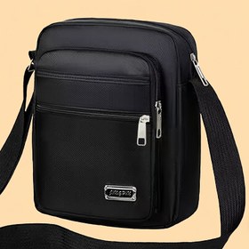 Resim Erkek İş Omuz Çantası, Çoklu Bölümlerle, Seyahat İçin Crossbody Çanta, Çok Fonksiyonlu Taşınabilir Cüzdan, Küçük Sırt Çantası, Kumaş Çanta. 