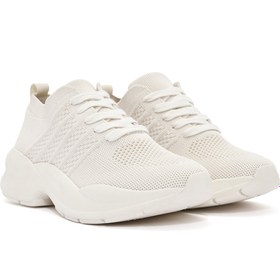 Resim Derimod Zero Kadın Bej Kalın Tabanlı Spor Ayakkabı, Bağcıklı Sneaker 25SFD43146F 