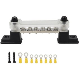 Resim Cp-3050 150a 12-48v Rv Yat 6 Bara, 8 Adet Terminalli Siyah 