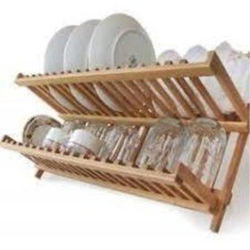 Resim Feyza Design Bambu Bulaşık Sepeti ve Tabaklık 42 Cm, Doğal ve Şık Tasarım 