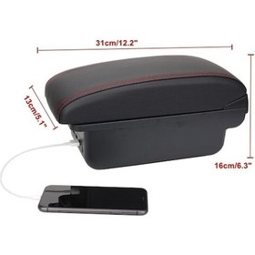 Resim Kia Picanto İçin Kol Dayama Kia Picanto 3x-line Araba Kol Dayama Kutusu İç Detaylar Güçlendirme Araba Oto İç Aksesuar Dğ. 54177229 Siyah & Beyaz 