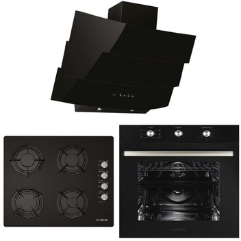 Silverline BO6502W02 - CS5335W01 - 3457 Soho 60 Beyaz Cam Ankastre Set