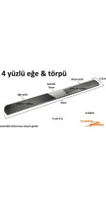 Resim Eğe Törpü 4 Yüzlü Metal Eğe Ahşap Törpü Çift Yönlü 