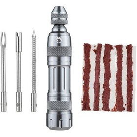 Resim Taşınabilir Tubeless Bisiklet Lastiği Tamir Takımı Mtb Yol Bisikleti İçin Bisiklet Lastiği Yama Takımı Gümüş 