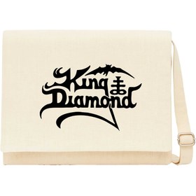 Resim King Diamond Logo Krem Kanvas Postacı Çantası - Krem 