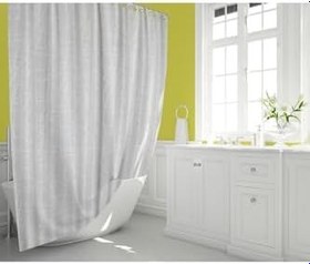 Resim Tropik Home Banyo Perdesi - Tek Kanat Duş Perdesi, Polyester Kumaş Duşakabin Perdesi 180x200 cm Küvet Perdesi Mermer 