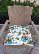 Resim 4 Adet Rattan Tek Alt Sandalye Minderi Extra Kalın-mavi Mavi 