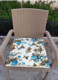 Resim 4 Adet Rattan Tek Alt Sandalye Minderi Extra Kalın-mavi Mavi 