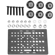 Resim Ximistore9 Alüminyum Gantry Plaka, 6 Adet Pully İle Opennbuilds V Tipi 20-80mm Konstrüksiyon Tahtası İçin Lineer Kaydırma Sistemleri 