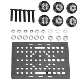 Resim Ximistore9 Alüminyum Gantry Plaka, 6 Adet Pully İle Opennbuilds V Tipi 20-80mm Konstrüksiyon Tahtası İçin Lineer Kaydırma Sistemleri 