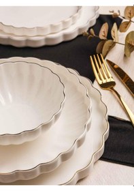 Resim Yemek Takımı Royal Charme Gold 24 Parça 6 Kişilik Renkli 