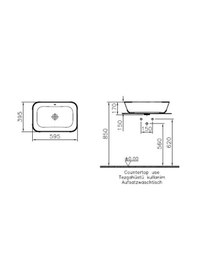 Resim Vitra Geo 7425B003-0012 Çanak Lavabo. 60 CM. Beyaz 